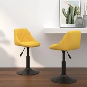 vidaXL Cadeiras de jantar giratórias 2 pcs veludo amarelo mostarda