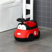 Bacio para Bebé de 6-36 Meses Bacio de Aprendizagem Treinamento Portátil em Forma de Carro com Tampa Volante Fácil de Limpar Carga 50kg 40x27,5x29,1cm