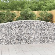 vidaXL Cestos gabião arqueados 15 pcs 400x50x100/120 ferro galvanizado