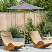 vidaXL Guarda-sol de Jardim Cinza Escuro Ø 270 x 260 cm Bambu