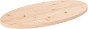 vidaXL Tampo de mesa 80x40x2,5 cm madeira maciça pinho oval