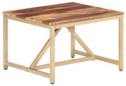 vidaXL Mesa de apoio 60x60x40 cm madeira maciça