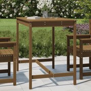 vidaXL Mesa de jardim 121x82,5x110 cm pinho maciço castanho-mel
