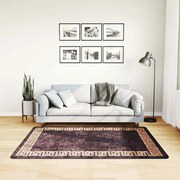 vidaXL Tapete lavável antiderrapante 120x170 cm preto e dourado