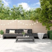 vidaXL 4 pcs conjunto lounge de jardim madeira de pinho maciça cinza