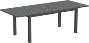 Outsunny Mesa de Jardim Extensível Alumínio 160/220x90 cm Resistente às Intempéries Mesa de Varanda, Mesa Buffet Antiderrapante Cinza | Aosom Portugal