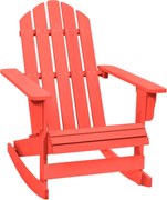 vidaXL Cadeira de jardim Adirondack de baloiço abeto maciço vermelho