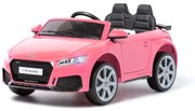 AUDI TT RS 12V PREMIUM CARRO ELÉTRICO INFANTIL 12V BANCO EM COURO E BORRACHA ROSA