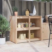 vidaXL Armário de Cozinha ao Ar Livre 106x55x92 cm Madeira de Pinho Maciça