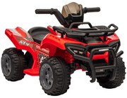 HOMCOM Quadriciclo Elétrico para Crianças Veículo Elétrico a Bateria 6V Infantil com  Velocidade 2km/h 70x42x45 cm Vermelho | Aosom Portugal