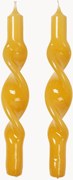 Velas cónicas artesanais Twist, conjunto de 2