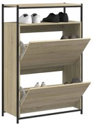 vidaXL Sapateira 75x34x112 cm derivados de madeira cor carvalho sonoma