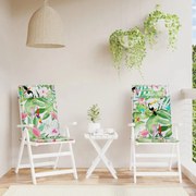 vidaXL Almofadões p/ cadeira encosto alto 2 pcs tecido oxford multicor