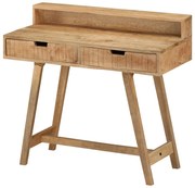 vidaXL Secretária 100x45x90 cm madeira de mangueira áspera maciça