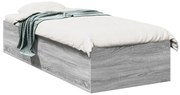 Estrutura cama 90x200 cm derivados de madeira cinzento sonoma