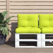 vidaXL Almofadões para móveis de paletes 2 pcs tecido verde brilhante