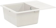 vidaXL Pia Branco 560 x 460 mm 80% Quartzo e 20% Resina