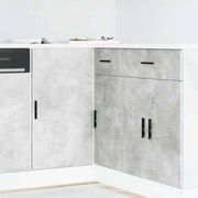 vidaXL Armário de cozinha inferior “Lyon” derivados madeira cinza cimento
