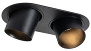 Foco embutido preto GU10 50mm 2-luzes - Installa