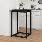vidaXL Mesa de bar 80x80x110 cm pinho maciço preto