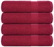 Toalhas de banho 4 pcs 100x150 cm 360 gsm 100% algodão bordéus