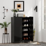 Sapateira para Entrada com Prateleiras Ajustáveis para 20 Pares de Sapatos 72x34,5x103 cm Preto