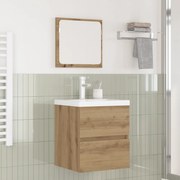 vidaXL Conjunto de Móveis para Banheiro 3 pcs Carvalho Preto e Branco