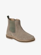 Agora -15%: Botas em pele, com fecho e elástico, para criança cinzento