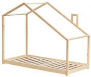 Cama Para Colchão De 90cm Em Madeira Abbin Kids Madeira Natural & 90 X 190 Cm - Sklum