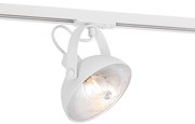 Foco de trilho industrial branco com interior prateado - Iconic Magnax
