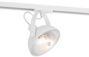 Foco de trilho industrial branco com interior prateado - Magnax Industrial