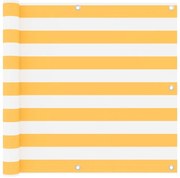 Tela de varanda 90x600 cm tecido Oxford branco e amarelo