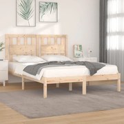 Estrutura de cama dupla pequena 4FT 120x190 cm pinho maciço