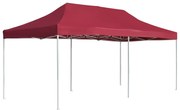 vidaXL Tenda dobrável prof. para festas alumínio 6x3 m vermelho tinto