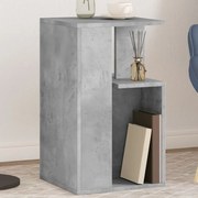 vidaXL Mesa de apoio 35x35x60 cm derivados de madeira cinzento cimento