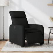 vidaXL Poltrona elétrica reclinável tecido preto