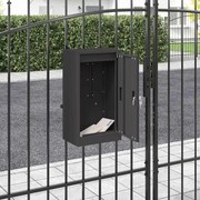 vidaXL caixa de correio Preto 30 x 23 x 55 cm Aço
