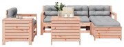 vidaXL 7 pcs conjunto sofás jardim madeira abeto-de-douglas