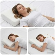 vidaXL Travesseiro para Dormir Liso Branco 60 x 37 x 12,5 cm