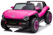 VOLKSWAGEN E-BUGGY  CARRO ELÉTRICO INFANTIL 12V 2LUGARES ROSA