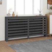 vidaXL Cobertura de radiador 169x19x84 cm pinho maciço cinza