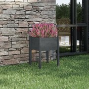 vidaXL Vaso de jardim 50x50x70 cm madeira de pinho maciça cinzento