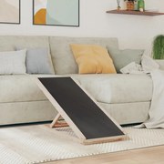 Rampa para cães 100x40 cm madeira de abeto maciça cinzento