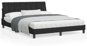 vidaXL Estrutura de cama sem colchão Hanko 160x200 cm veludo preto