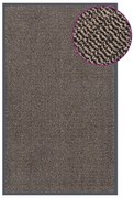 vidaXL Tapete de entrada tufado 90x150 cm castanho-escuro