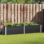 vidaXL Canteiro elevado de jardim 250x50x54 cm WPC cinzento