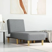 vidaXL Chaise longue tecido cinzento-claro