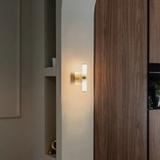 Candeeiro de parede inteligente para casa de banho dourado IP44 2-luzes Incl. Zigbee G9 - Bath