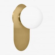 Luminária De Parede Nacariel Em Aço Inoxidável E Vidro Dourado & ↑25 Cm - Sklum