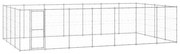 vidaXL Canil de exterior 33,88 m² aço galvanizado